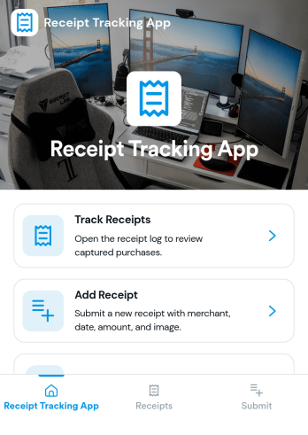 Reciept Tracking App Template