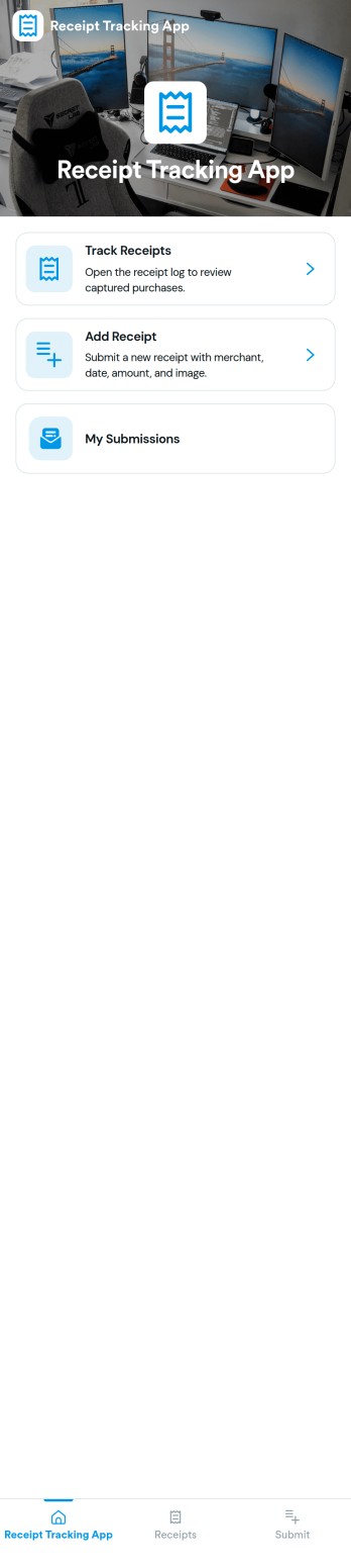 Reciept Tracking App Template