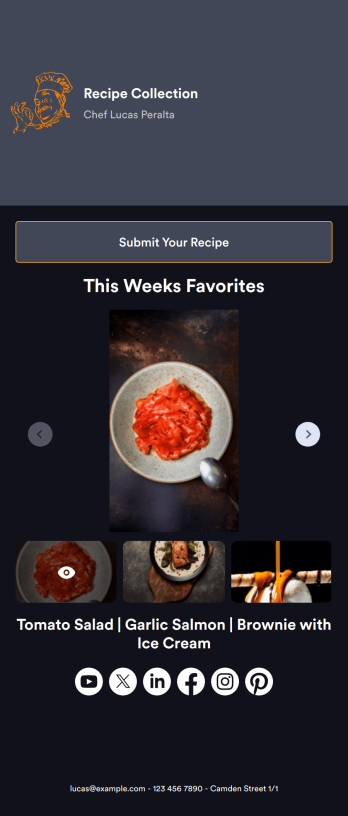 Recipe Collection App Template