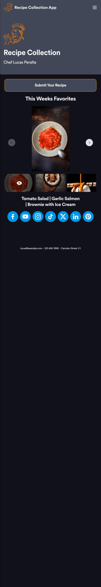 Recipe Collection App Template