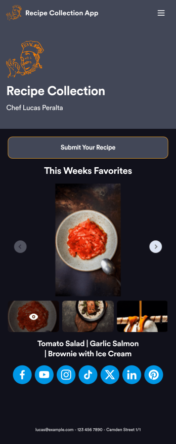 Recipe Collection App Template