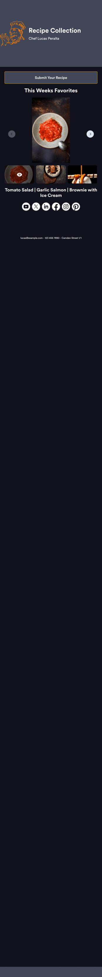 Recipe Collection App Template