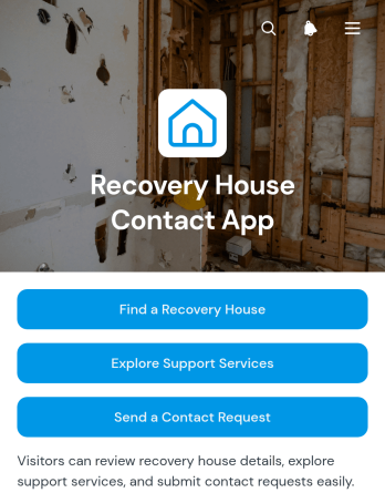 Recovery House Contact App Template