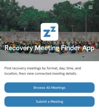 Recovery Meeting Finder App Template