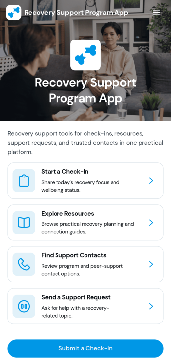 Recovery Support Program App Template