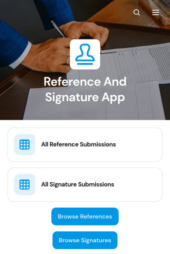 Reference And Signature App Template