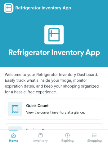 Refrigerator Inventory App Template