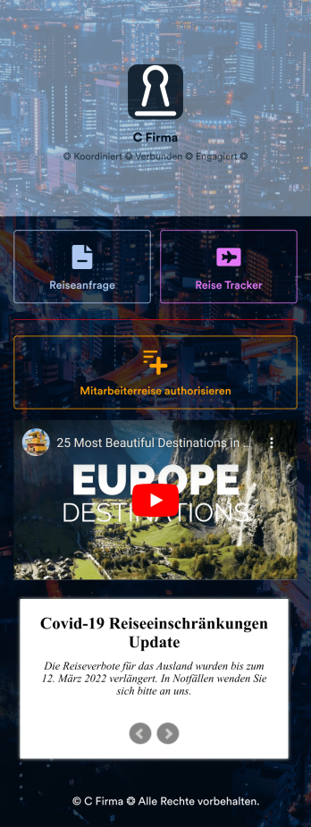 Reise Management App Template