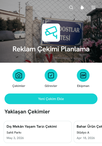 Reklam Çekimi Planlama Uygulama Șablonu