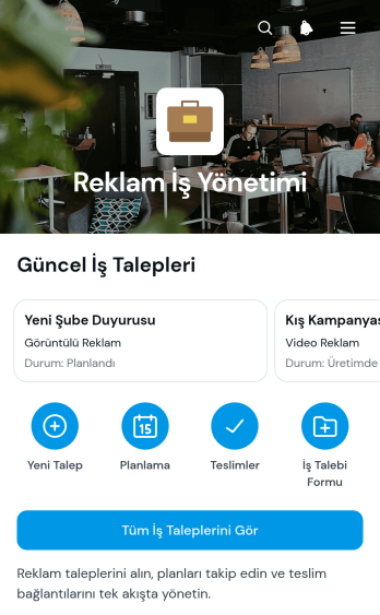 Reklam İşi Yönetim Uygulama Șablonu