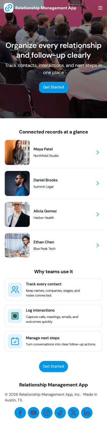 Relationship Management App Template