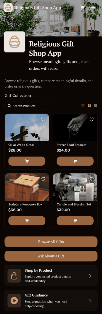 Religious Gift Shop App Template