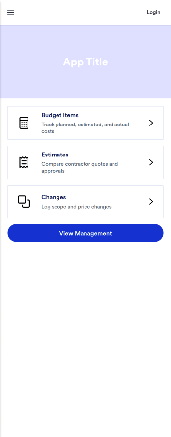 Renovation Budget App Template