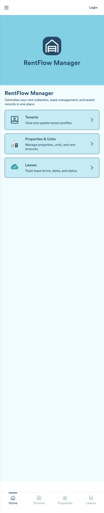 Rent Collection & Lease App Template