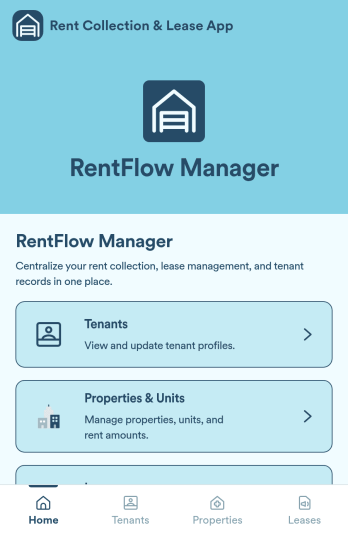 Rent Collection & Lease App Template