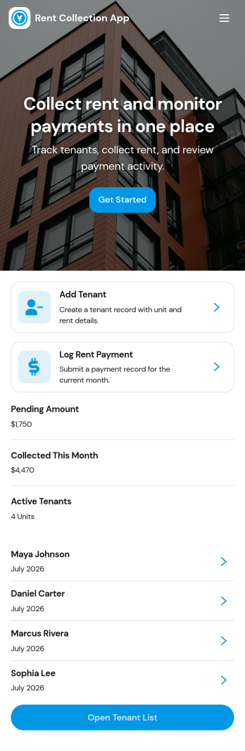 Rent Collection App Template