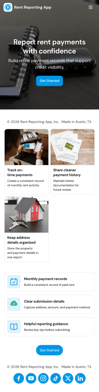 Rent Reporting App Template