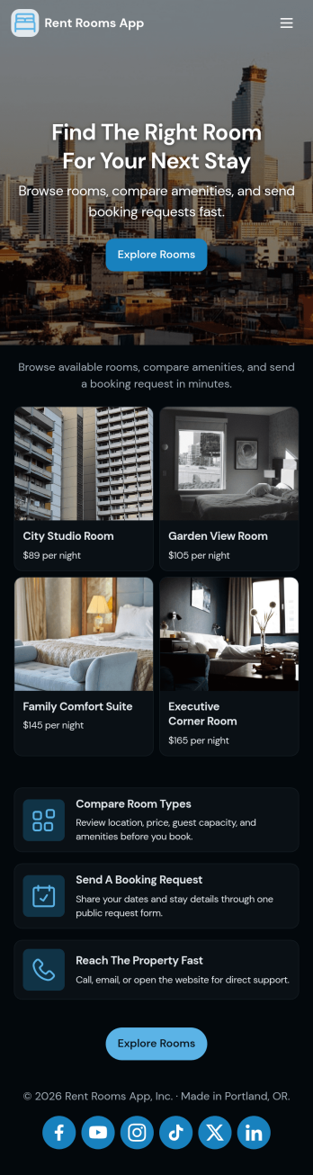 Rent Rooms App Template