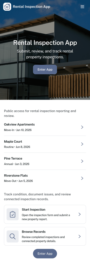 Rental Inspection App Template
