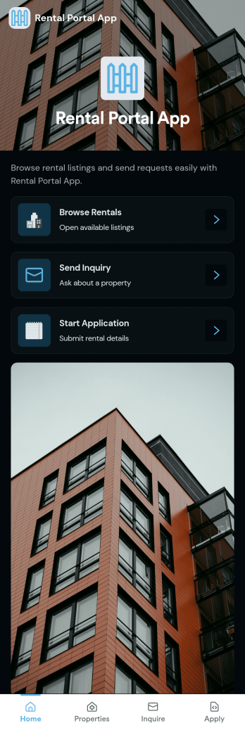 Rental Portal App Template