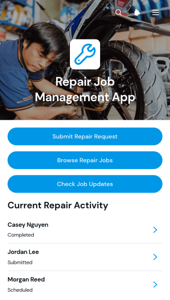 Repair Job Management App Template