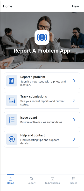 Report a Problem App Template