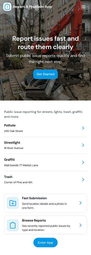 Report a Problem App Template