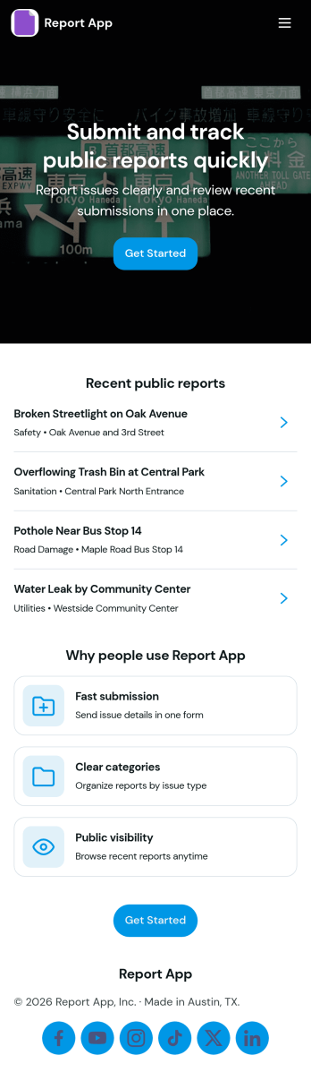 Report App Template