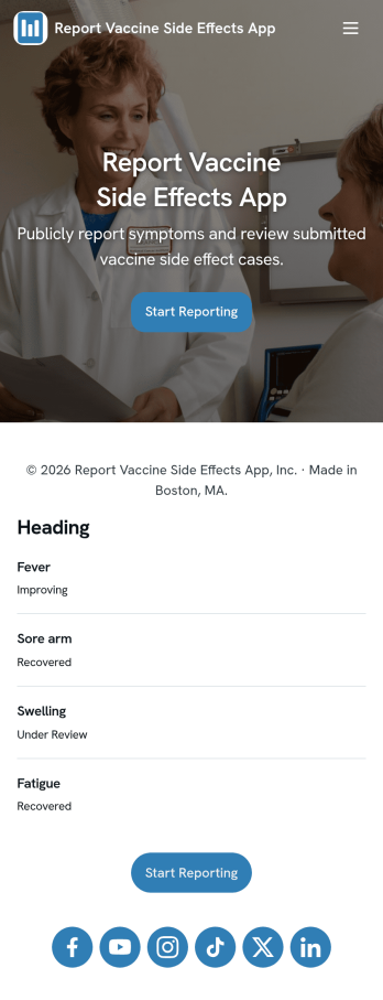 Report Vaccine Side Effects App Template