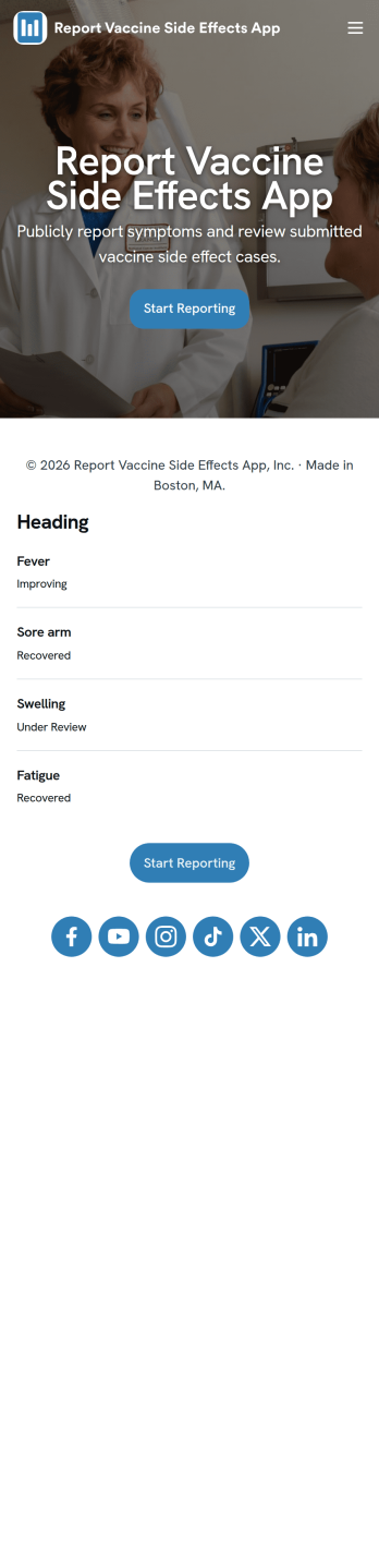 Report Vaccine Side Effects App Template
