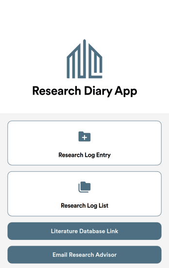Research Diary App Template