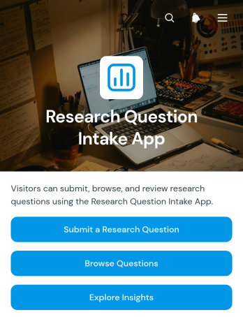 Research Question Intake App Template