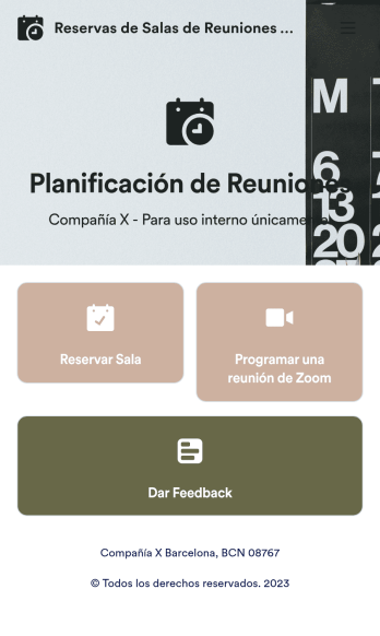 Reservas de Salas de Reuniones App