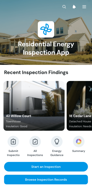 Residential Energy Inspection App Template