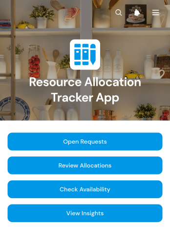 Resource Allocation Tracker App Template