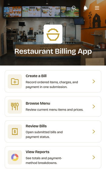 Restaurant Billing App Template