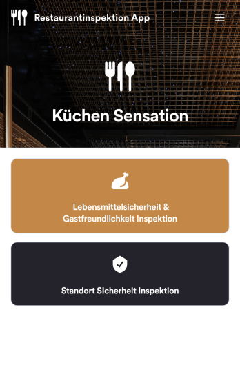 Restaurant Checkliste App