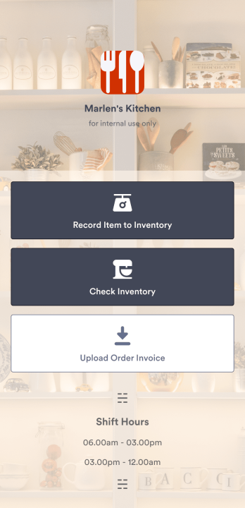 Restaurant Food Inventory App Template