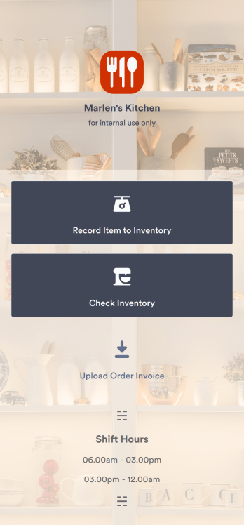 Restaurant Food Inventory App Template