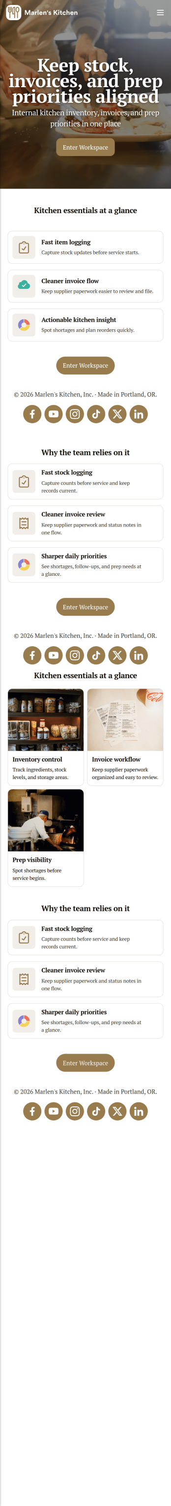 Restaurant Food Inventory App Template