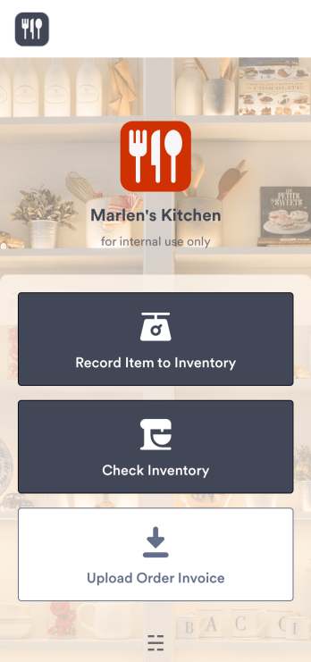 Restaurant Food Inventory App Template