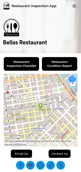Restaurant Health Inspection App Template