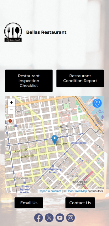Restaurant Health Inspection App Template