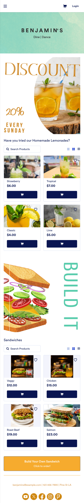 Restaurant Instagram Bio Link App Template