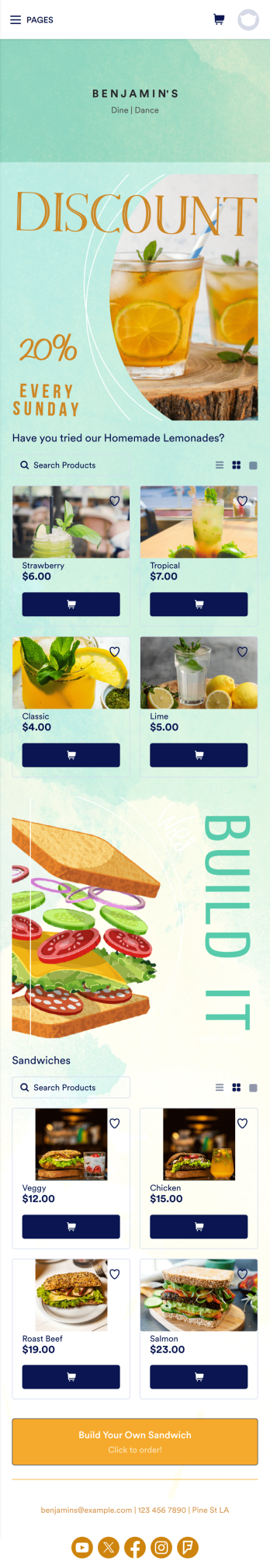 Restaurant Instagram Bio Link App Template