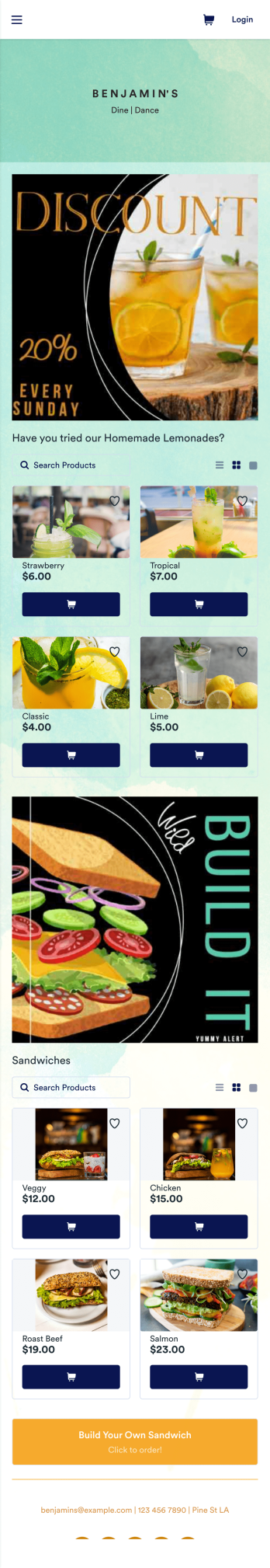 Restaurant Instagram Bio Link App Template