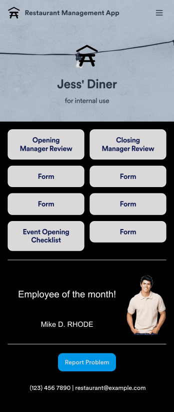 Restaurant Management App Template