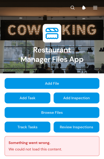 Restaurant Manager Files App Template