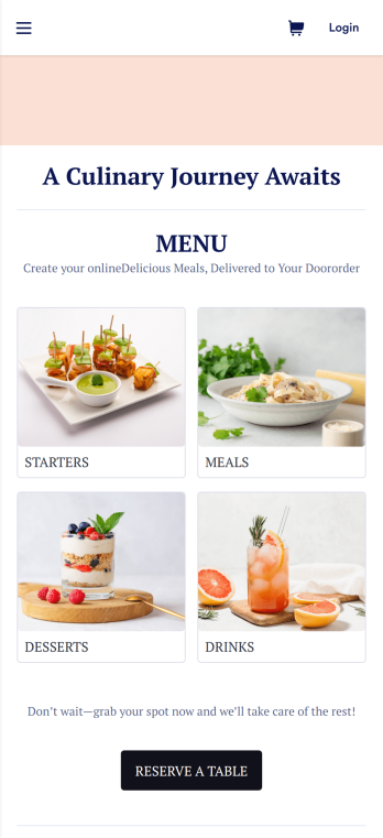 Restaurant Menu App Template