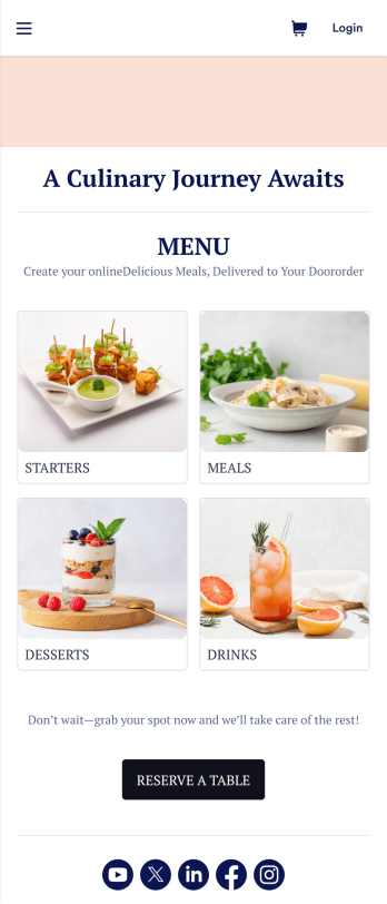Restaurant Menu App Template